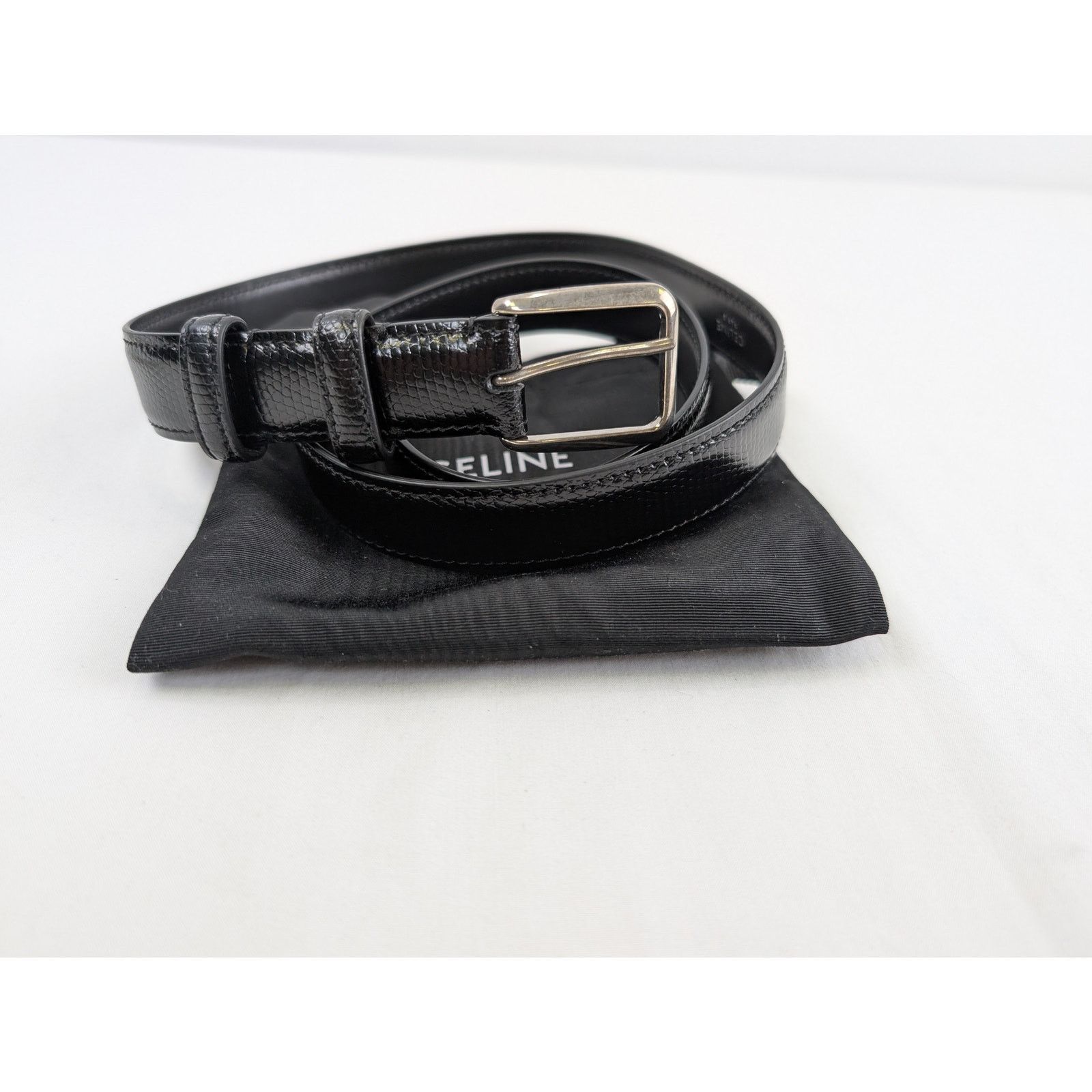 Celine o1rshd1 Size: 80 / Elegant Belt with Square Buckle Size ONE SIZE - 16 Thumbnail