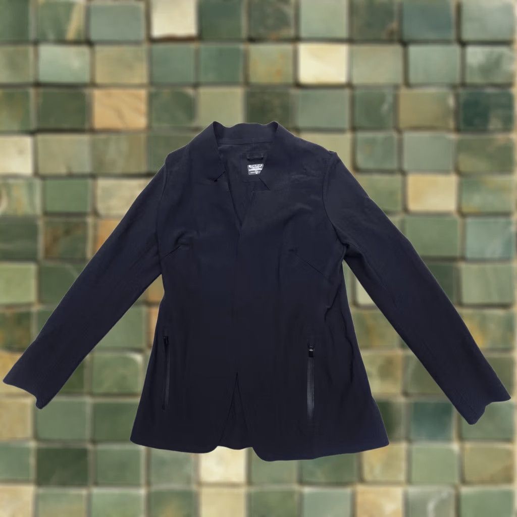 Athleta Athleta Black Stellar Blazer Jacket Open Front Notch Collar Zip Pockets Size M Women Jacket Blazer Fall Spring Summer Winter Size M / US 6-8 / IT 42-44 - 1 Thumbnail
