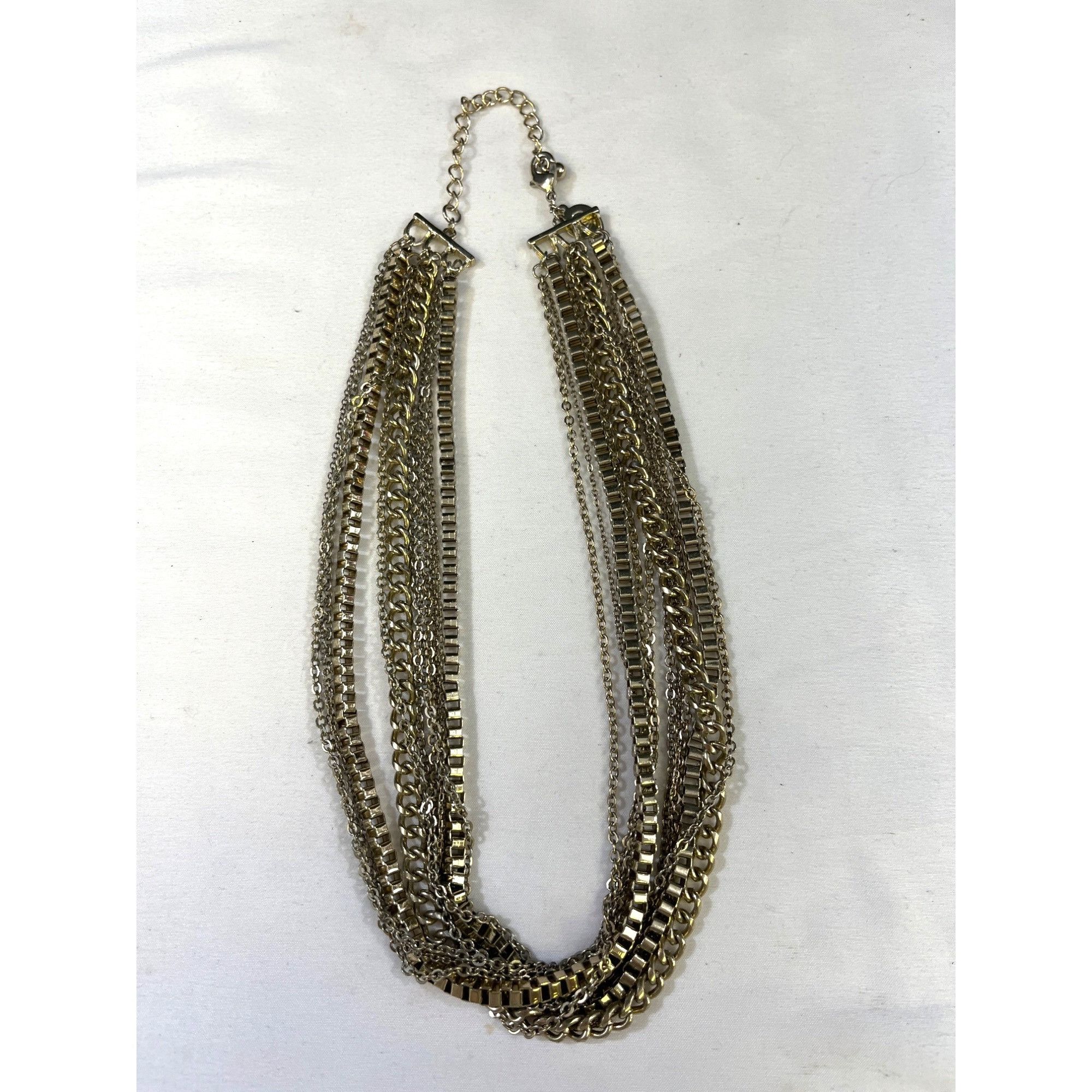 Other Vintage Womens Gold 12 Strands Chain Necklace SKU 6403 Size ONE SIZE - 2 Thumbnail