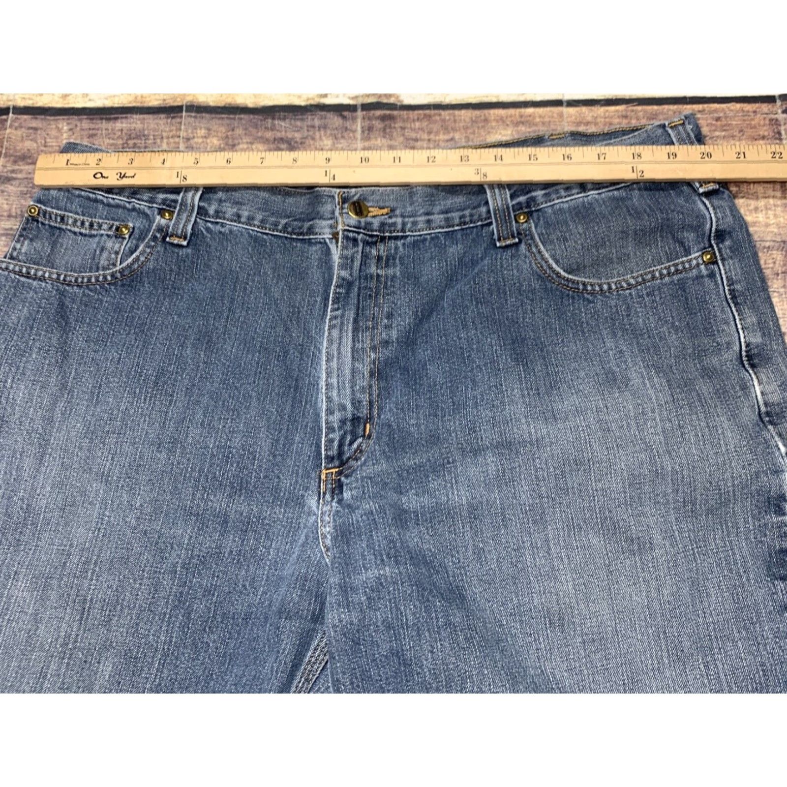 Carhartt VINTAGE Carhartt Jeans - Men's Relaxed Fit Straight Leg Denim Blue 40 x 32 Workwear Civics Size US 40 / EU 56 - 6 Thumbnail