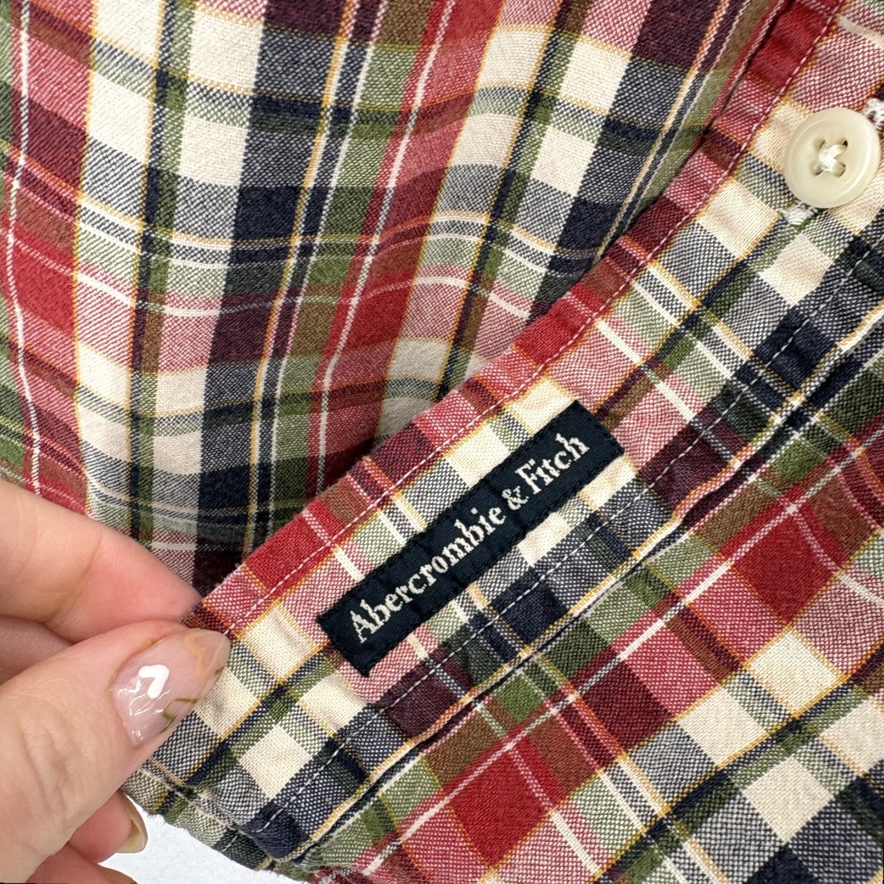Abercrombie & Fitch Vintage Abercrombie & Fitch Big Shirt Mens Large Red Plaid Short Sleeve VTG Y2K Size US L / EU 52-54 / 3 - 5 Thumbnail