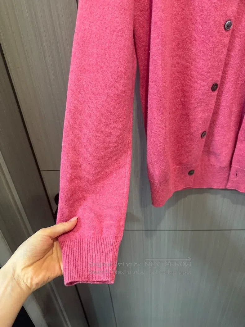 Other Comme Des Garcons Fuchsia wool knit cardigan Size M / US 6-8 / IT 42-44 - 3 Thumbnail