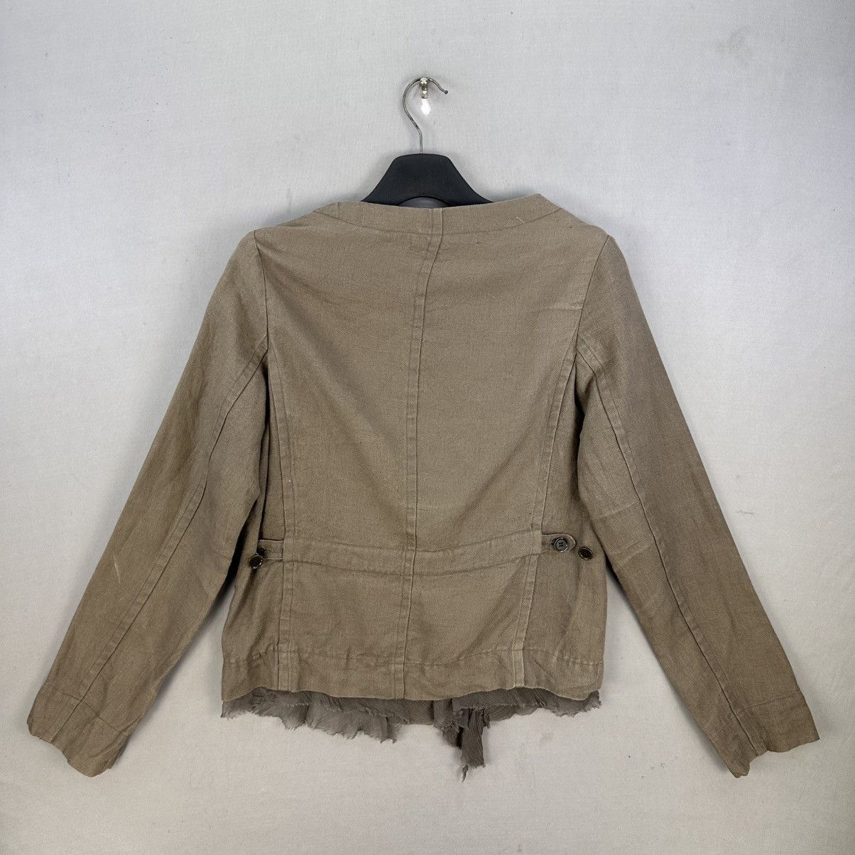 Pas de Calais Pas de Calais 100% Linen Asymmetric Japanese Designer Size S / US 4 / IT 40 - 4 Thumbnail