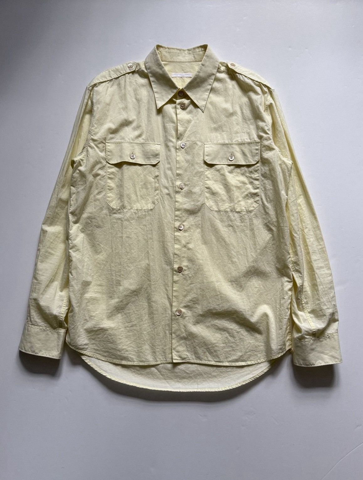 Helmut Lang Helmut Lang 03-04’ transparent military button up Size US L / EU 52-54 / 3 - 2 Thumbnail