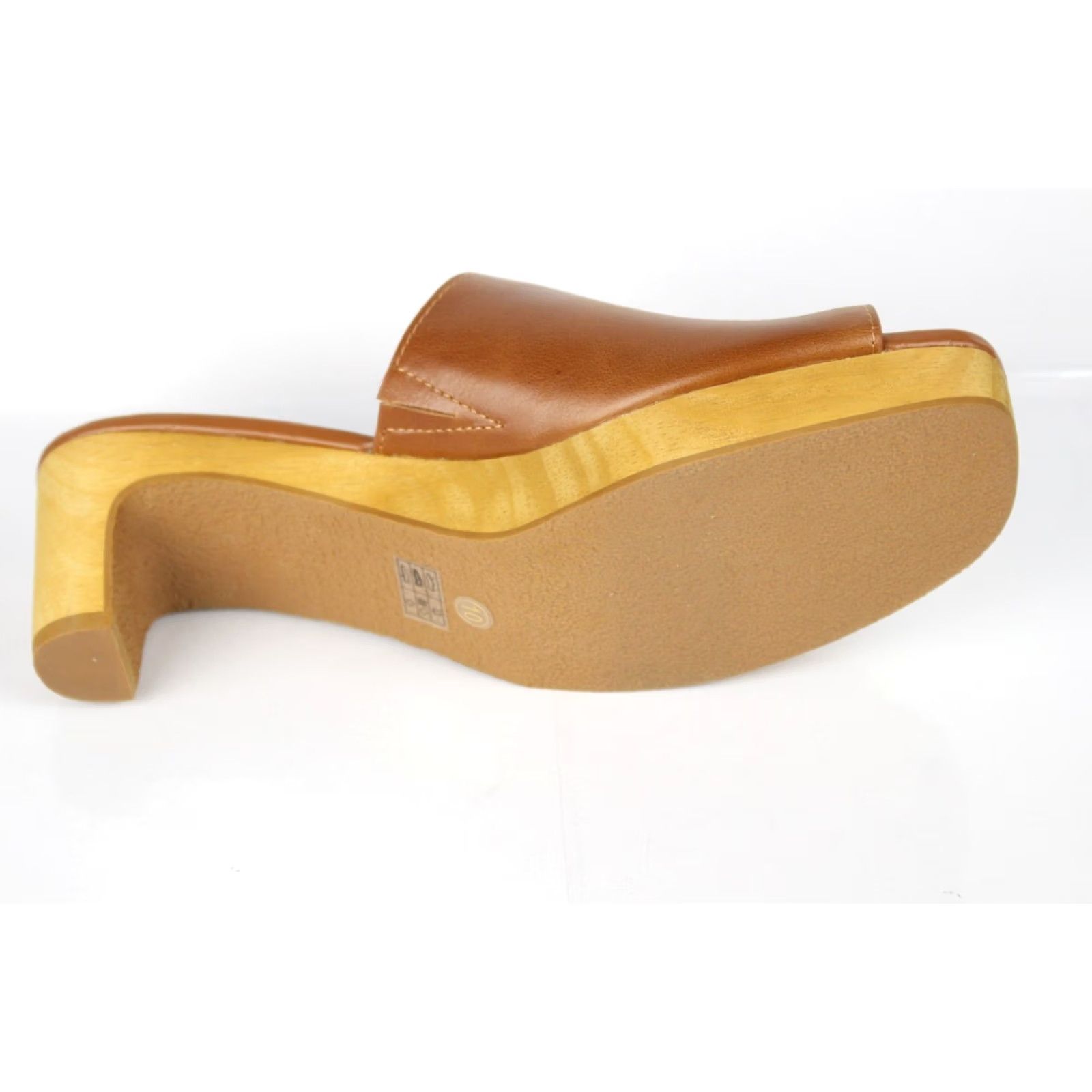 Vintage Kelsi Dagger Women's Ryan Platform Sandals Wood Grain Fox Brown Size 10M Brown Leather Slide Casual Formal Sandal Womens 10 Medium Fox Brown Size US 10 / IT 40 - 6 Thumbnail