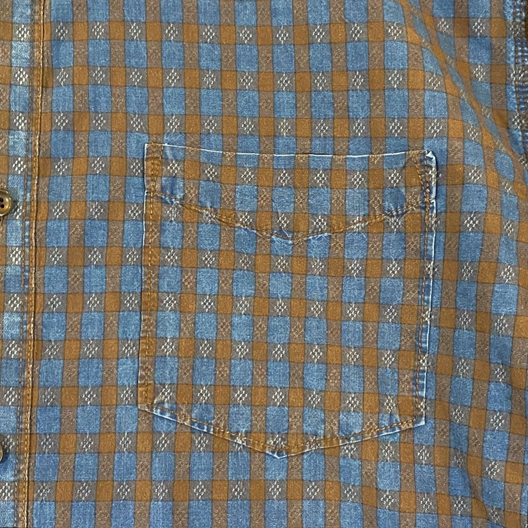 Carbon2Cobalt VINTAGE Carbon2cobalt Mens XL Flannel Shirt Long Sleeve Button-Up Plaid Cotton Casual Winter Winter Blue Brown Size US XL / EU 56 / 4 - 4 Thumbnail