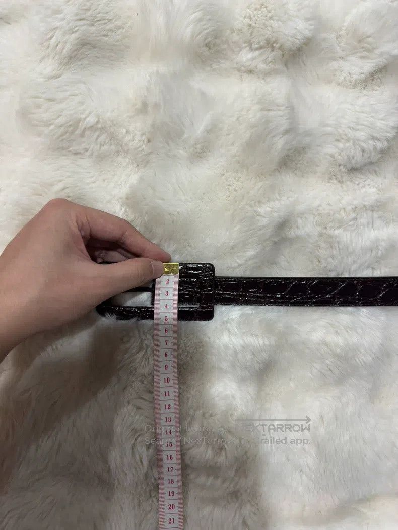 Saint Laurent Paris Saint Laurent Paris size 85 Embossed Leather Belt Size ONE SIZE - 7 Thumbnail