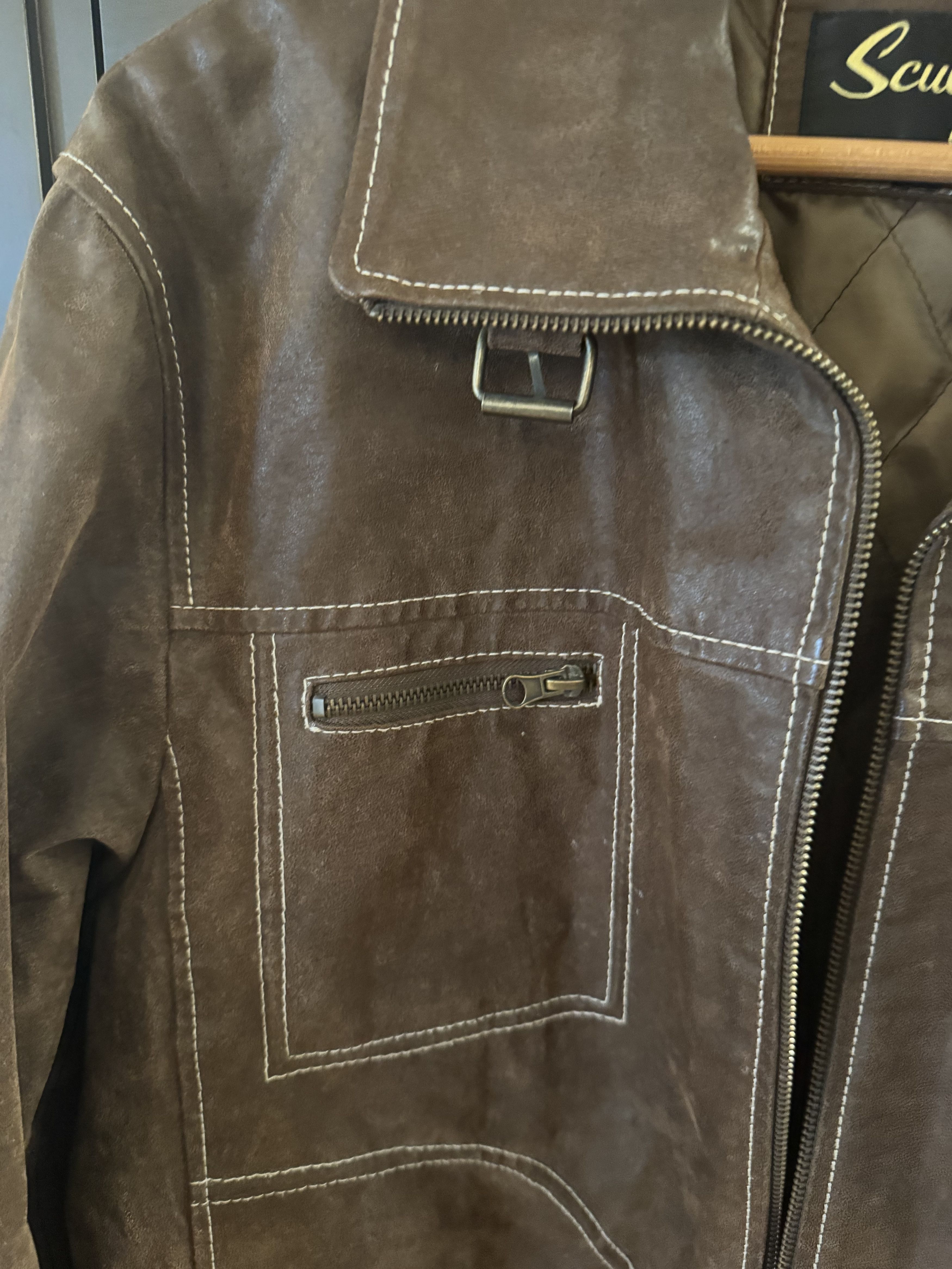 Scully Leather Skully Dark Brown Leather Jacket US Large Size US L / EU 52-54 / 3 - 6 Thumbnail