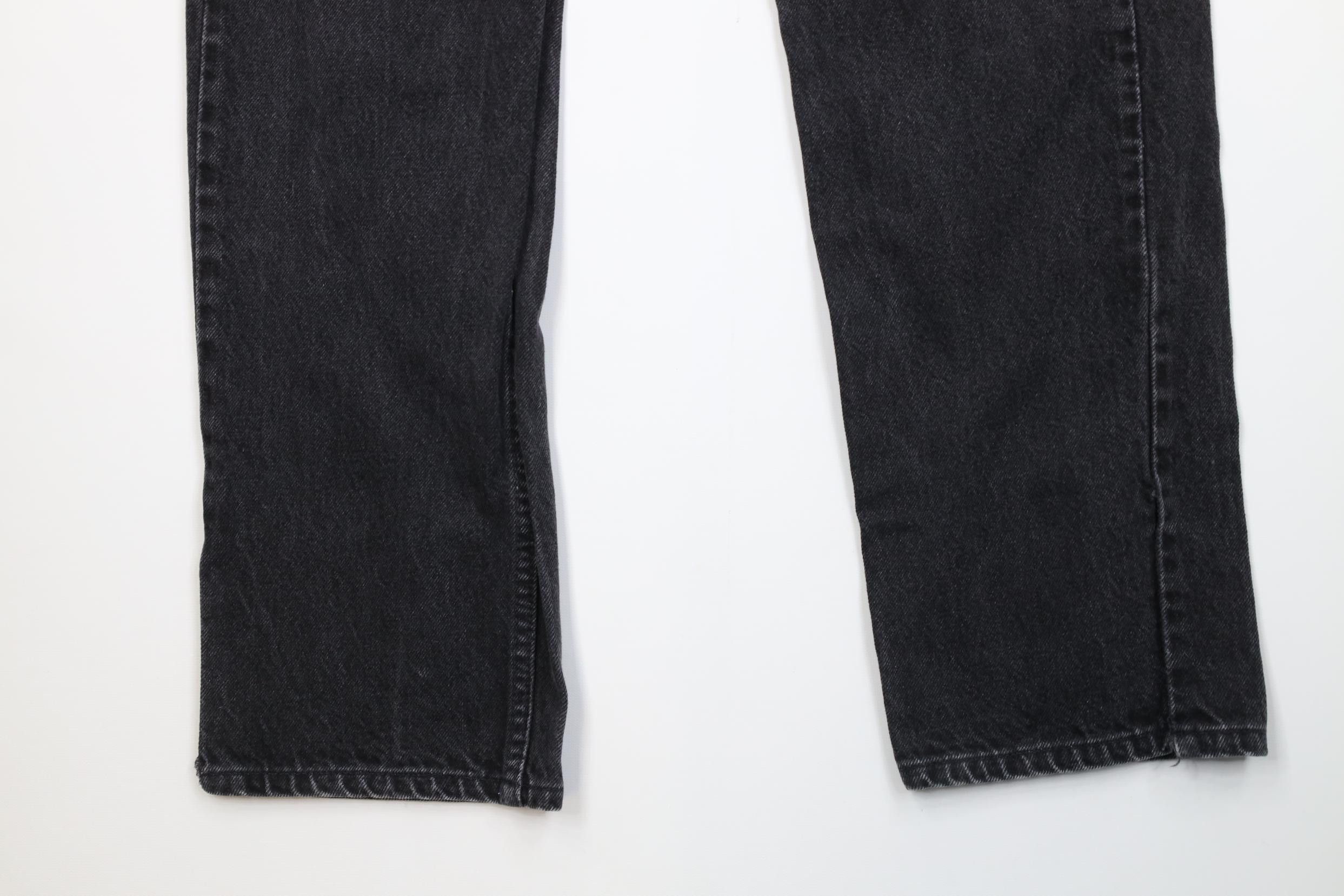 Levi's Vintage 90s Levis 505 Regular Straight Leg Jeans Black USA Size US 34 / EU 50 - 4 Thumbnail