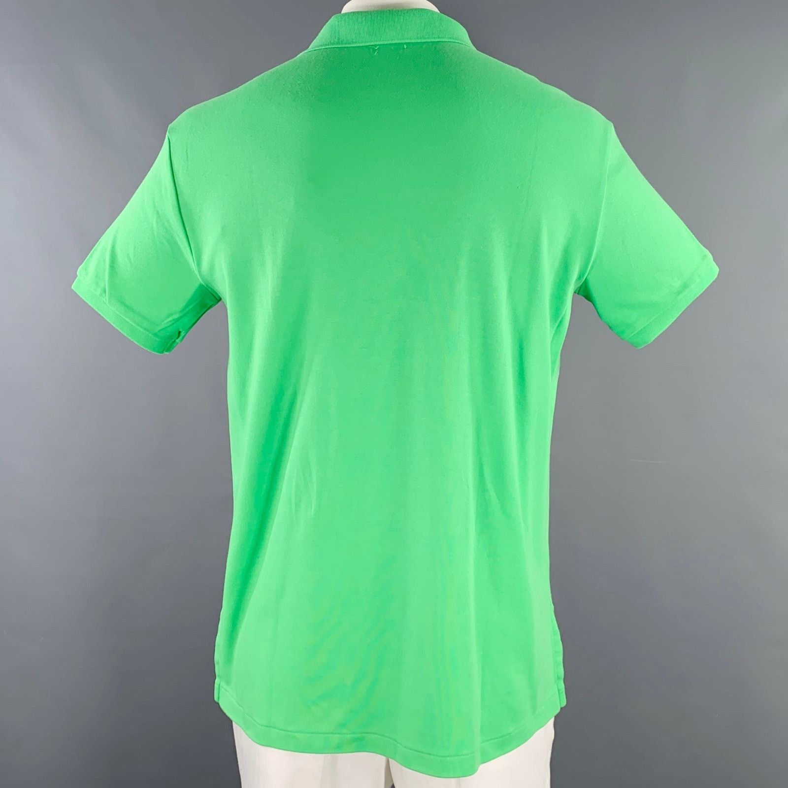 Polo Ralph Lauren Size L Lime Green Cotton Half Placket Polo Size US L / EU 52-54 / 3 - 3 Thumbnail
