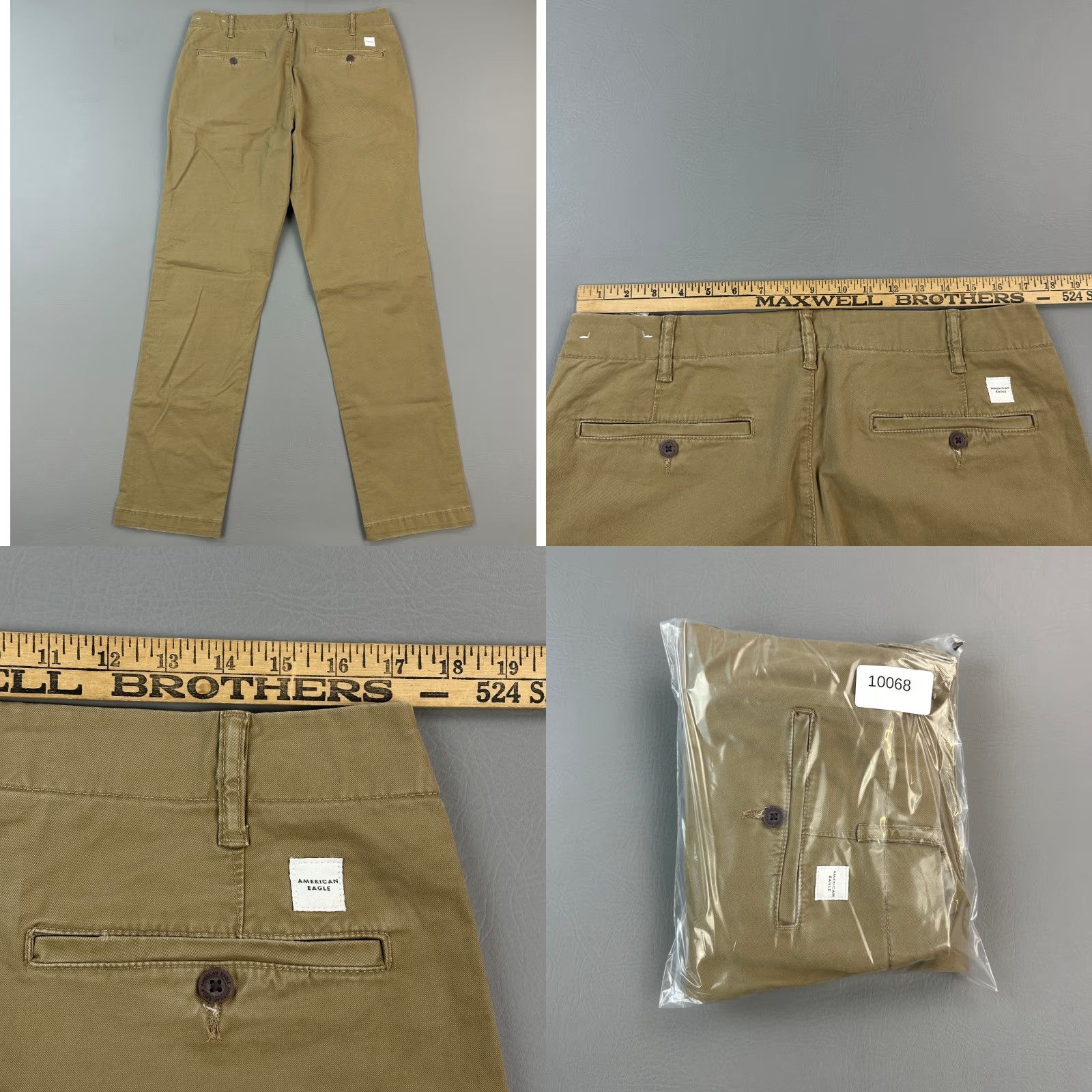 American Eagle Outfitters American Eagle Outfitters Pants Mens 34x34 34x33 Chino Tan Brown Solid 5-Pocket Regular Straight Adult Mens Size US 34 / EU 50 - 9 Thumbnail
