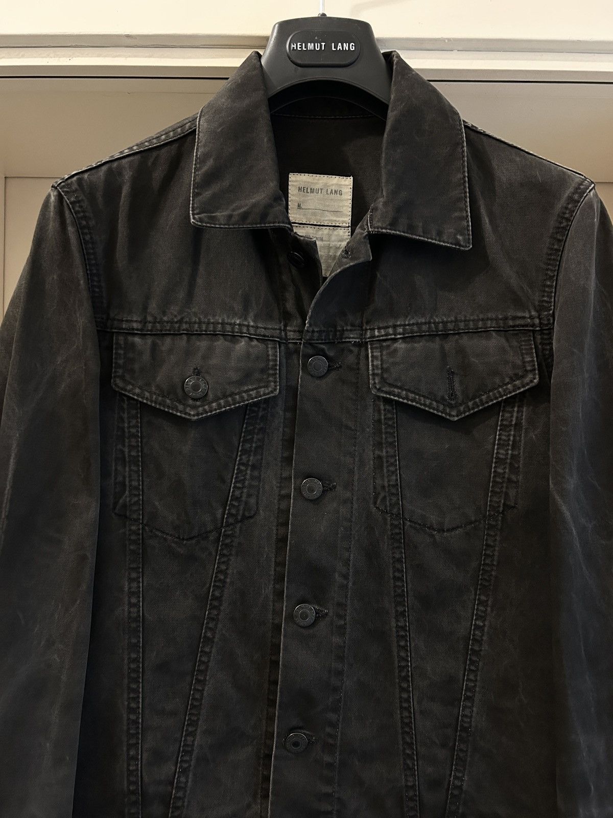 Helmut Lang 2000s classic black faded cotton denim trucker Size US S / EU 44-46 / 1 - 5 Thumbnail