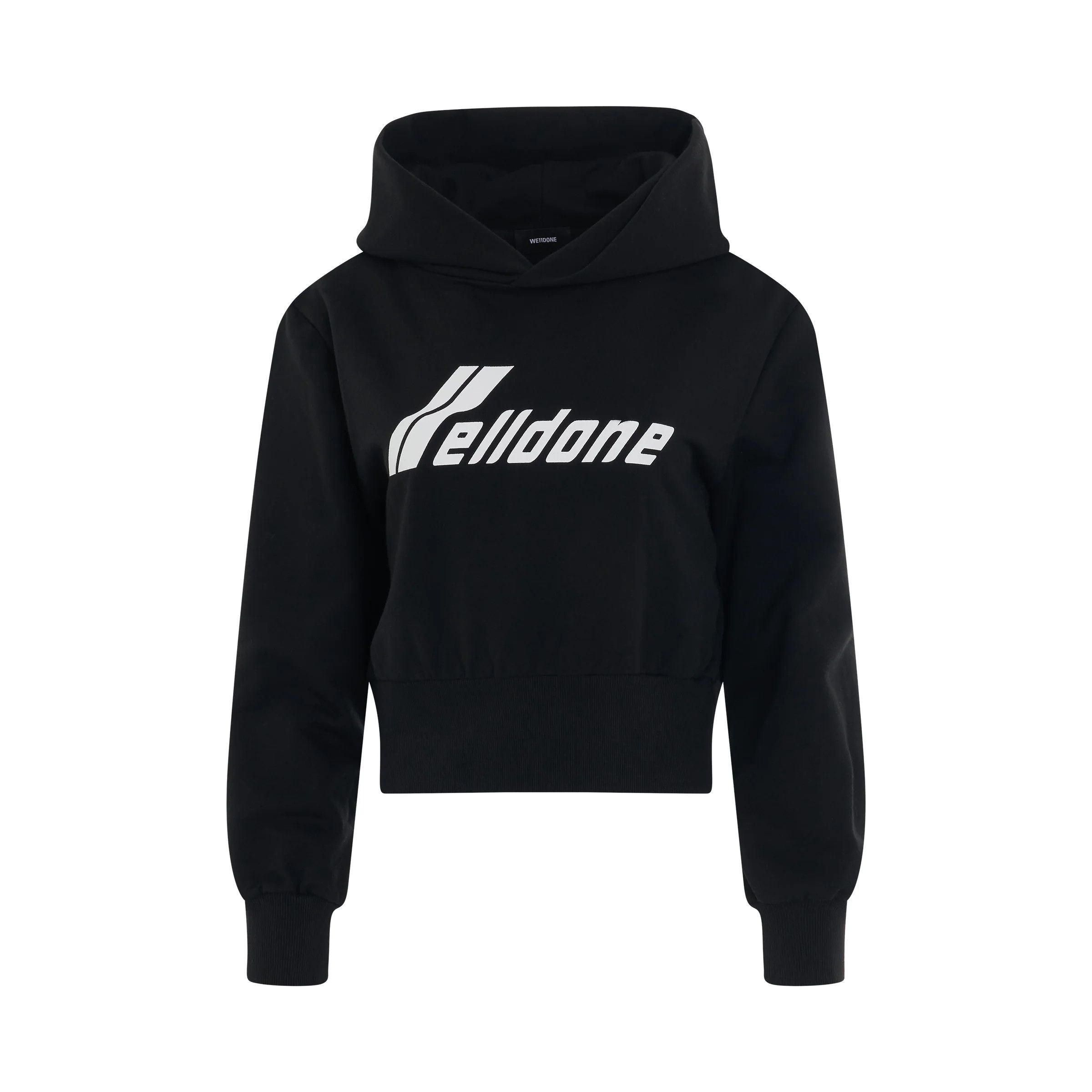 WE11DONE o1mris0824 Crop Hoodie in Black Size US S / EU 44-46 / 1 - 1 Thumbnail