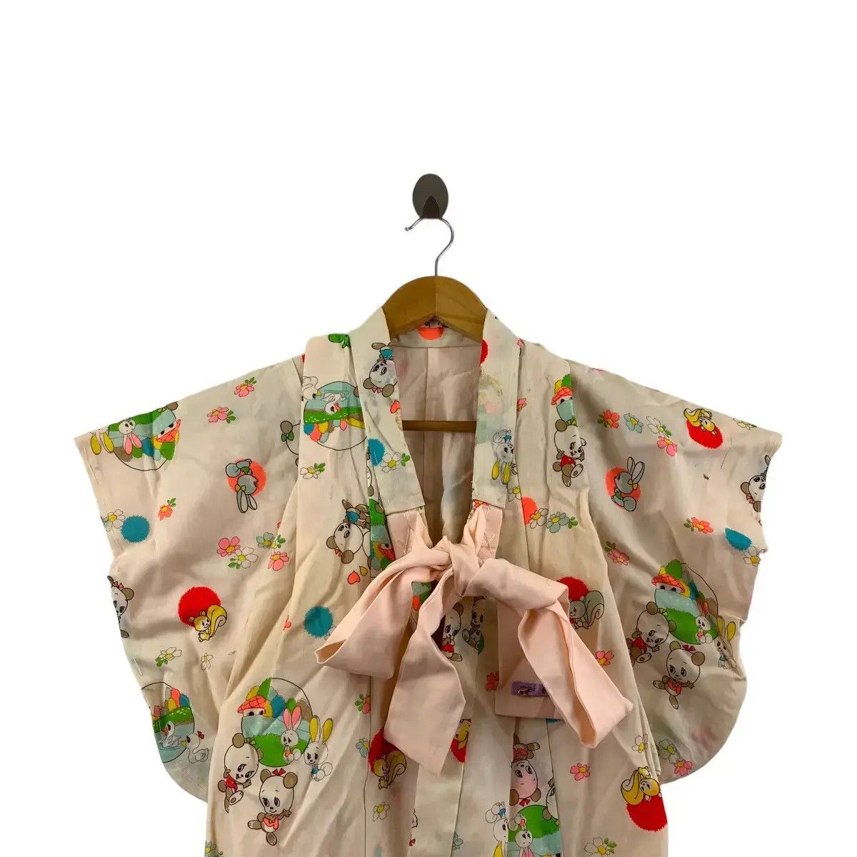 Other Vintage JAPAN NORAGI KIMONO Hanten Jinbei Cartoon Robe Size XXS / US 00 / IT 34 - 4 Thumbnail