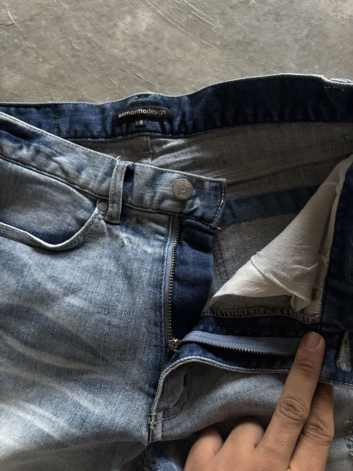 semanticdesign SEMANTIC DESIGN slim skinny hedi slimane style distressed Size US 29 - 4 Thumbnail