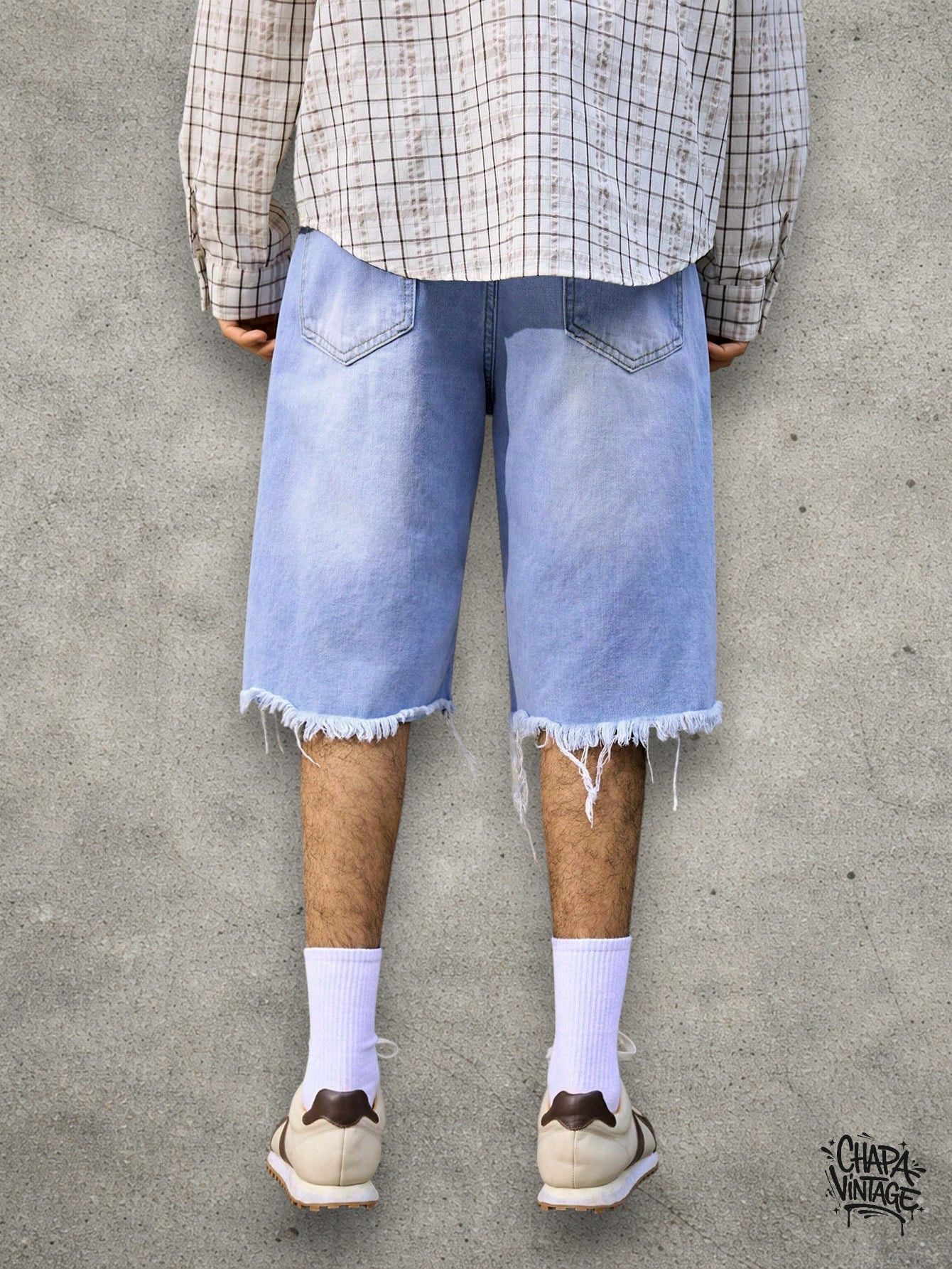 Vintage Distressed light blue shorts Size US 32 / EU 48 - 4 Thumbnail