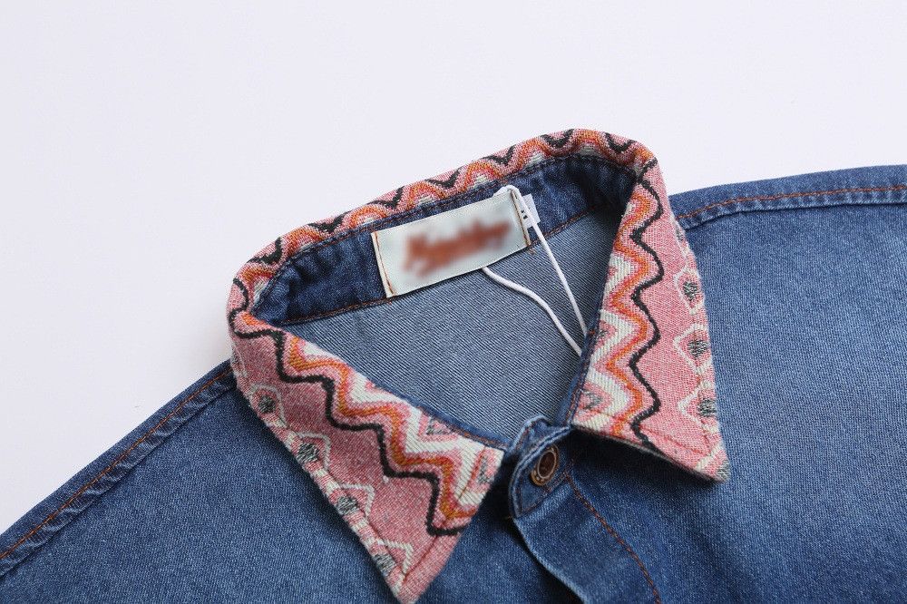 Japanese Brand × Jean Retro men's loose casual tie-dye denim short-sleeved shirt Size US M / EU 48-50 / 2 - 3 Thumbnail
