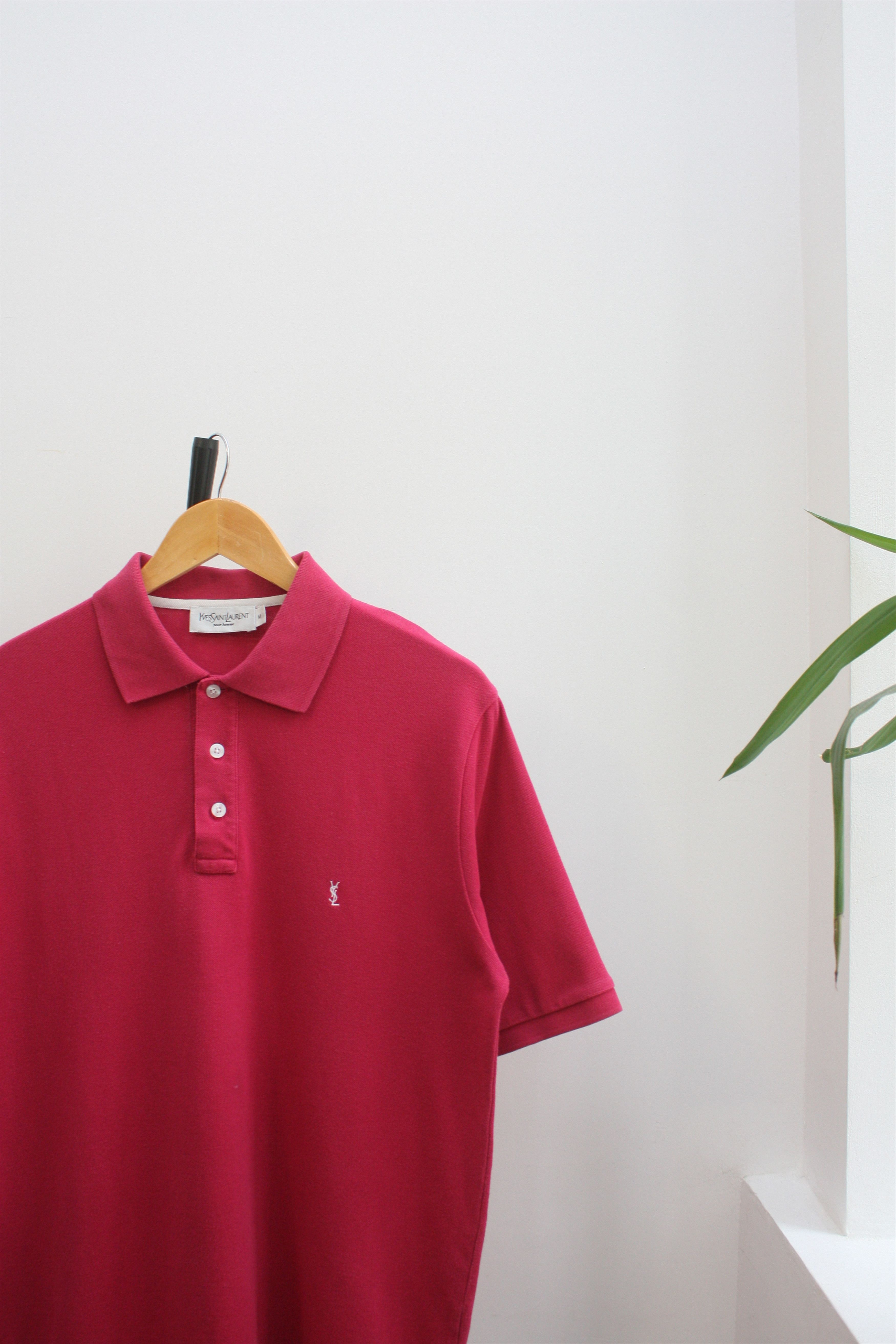 Yves Saint Laurent Vintage Crimson Polo Men's Medium