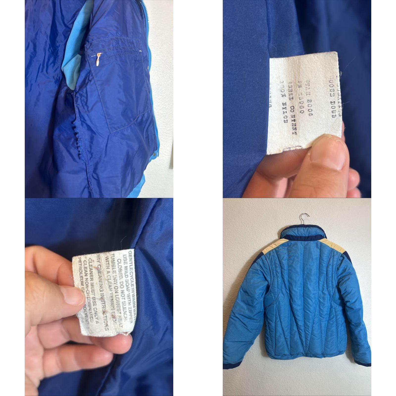 Vintage VINTAGE First Down Puffer Jacket Women’s Size 12 Blue Full Zip Goose Down Nylon Down Jacket Womens Blue Puffer 90s Size XL / US 12-14 / IT 48-50 - 9 Thumbnail