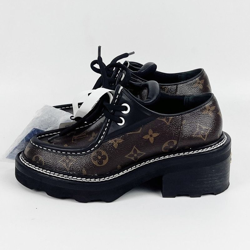Louis Vuitton Louis Vuitton Beaubourg Monogram Platform Shoes -2508 Size US 6 / IT 36 - 1 Thumbnail