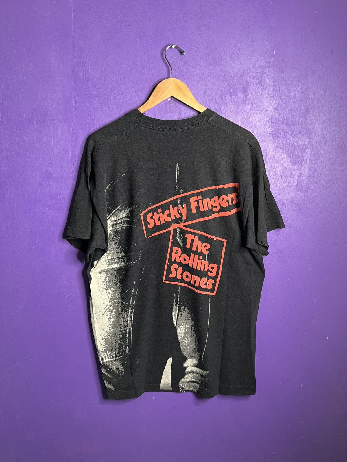 Band Tees × Vintage Vintage 1995 Rolling stones sticky fingers AOP tour tee Size US XL / EU 56 / 4 - 2 Thumbnail
