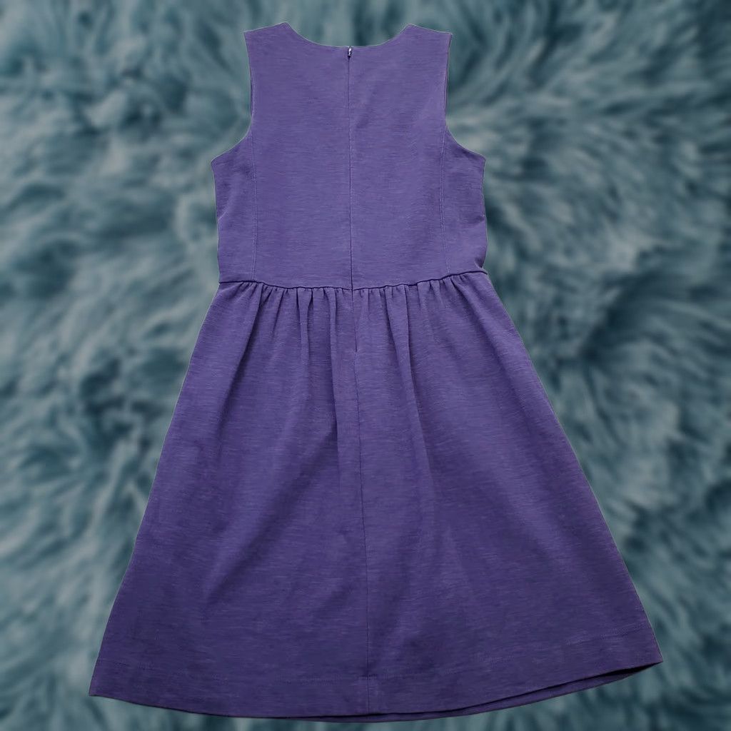 J.Crew J.CREW Fit & Flare Dress Womens Small Purple Sleeveless Back Zip Casual Party/Cocktail Short Length Size S / US 4 / IT 40 - 1 Thumbnail