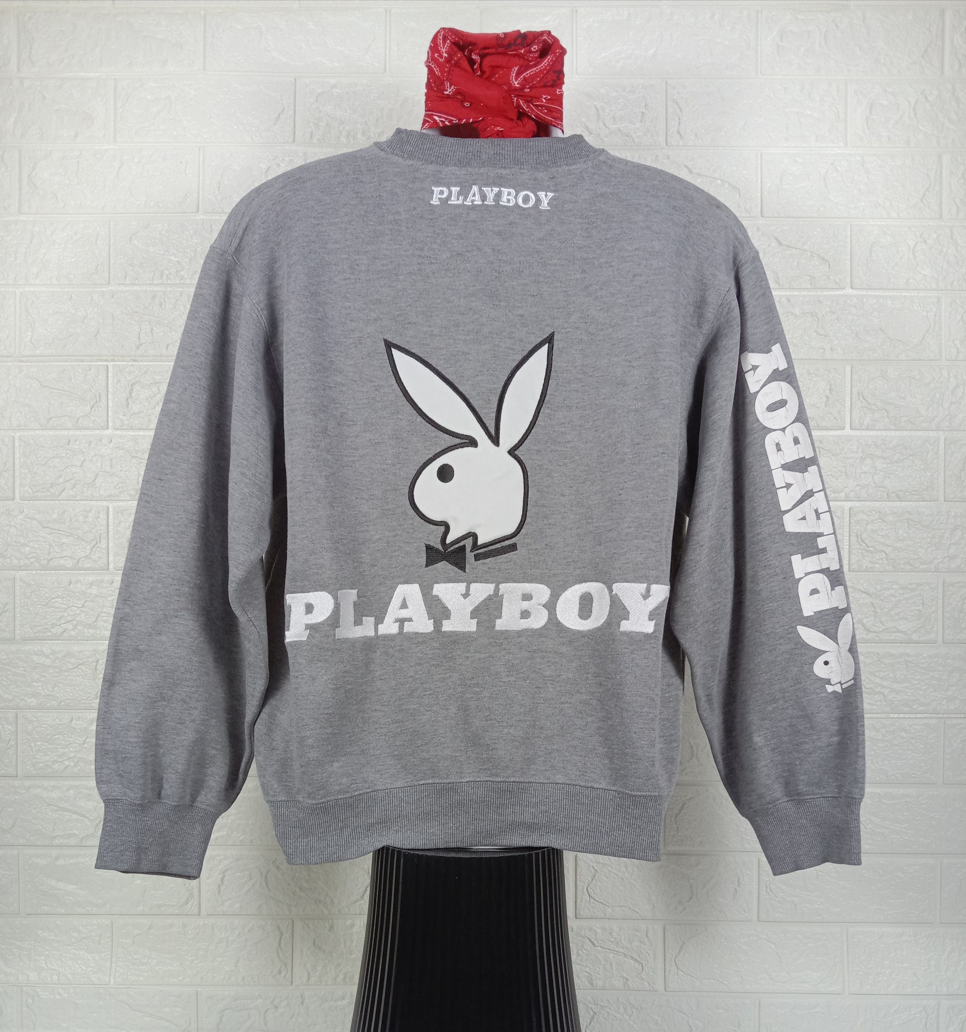 Playboy Vintage Playboy Big Logo Embroidery Sweatshirt Size US M / EU 48-50 / 2 - 1 Thumbnail