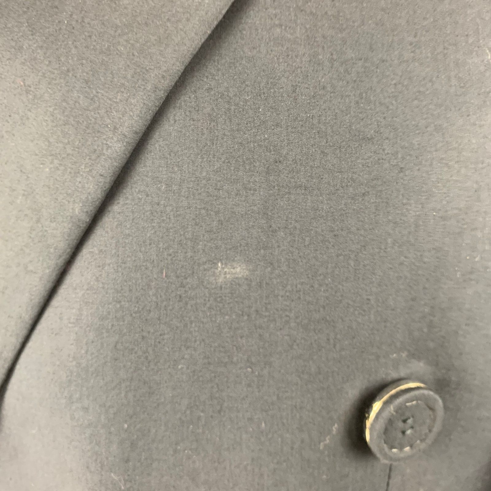 Calvin Klein Size 38 Navy Cotton Double Breasted Sport Coat Size 38R - 4 Thumbnail