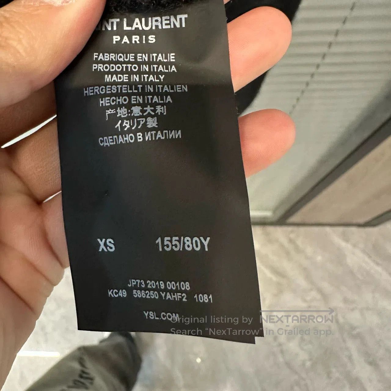 Yves Saint Laurent YSL Black Crewneck Sweater. Size XS / US 0-2 / IT 36-38 - 5 Thumbnail
