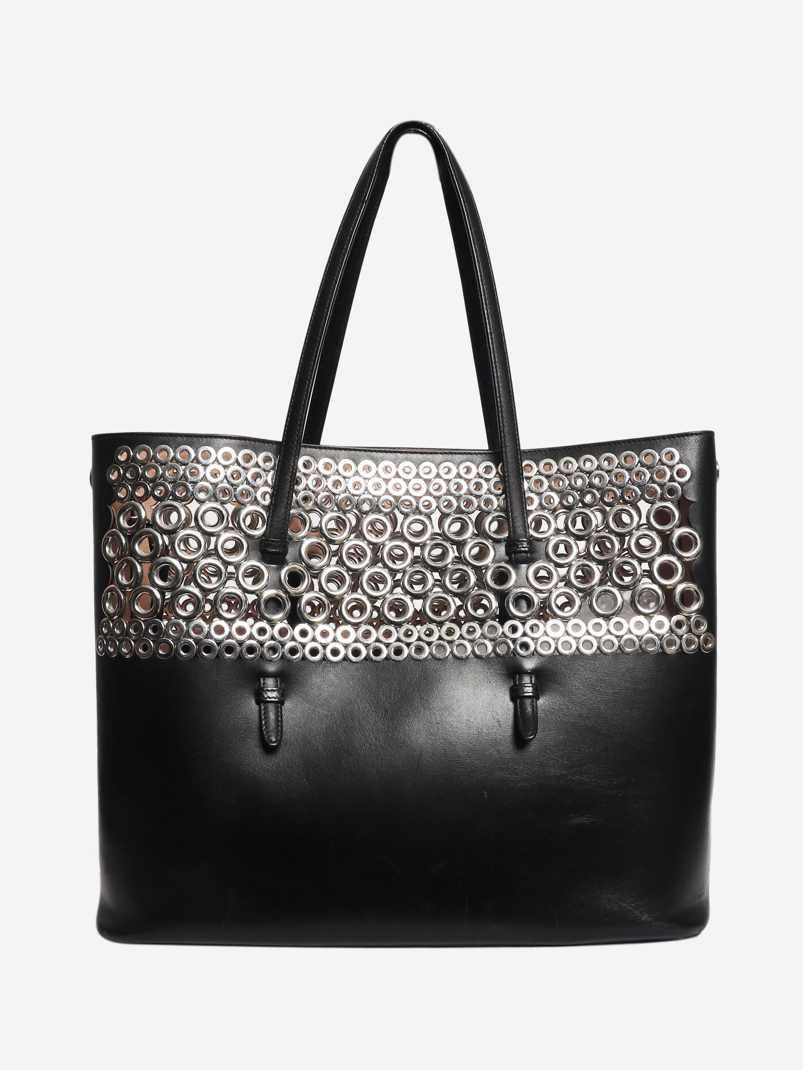 Alaia Black leather grommet tote bag Size ONE SIZE - 1 Thumbnail