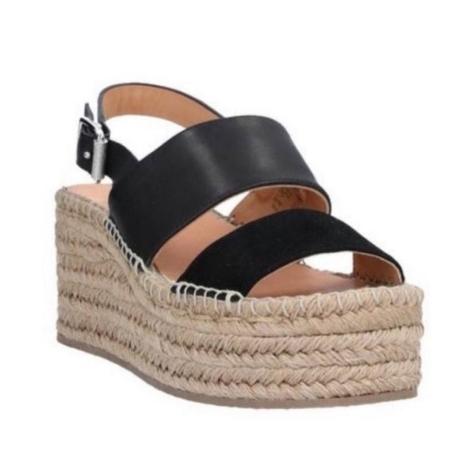 NEW! rag & bone Edie 6.5 Black Platform Espadrille Sandals