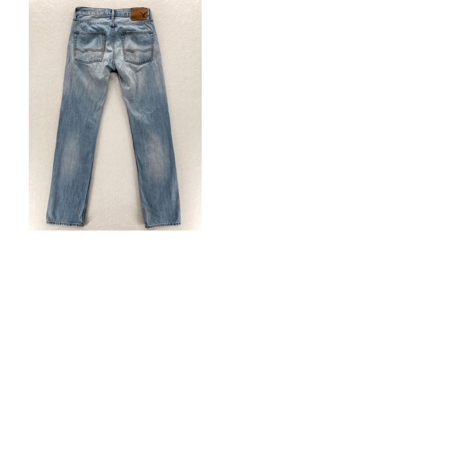 American Eagle Outfitters American Eagle Jeans Mens 28x32 Slim Fit Straight Leg Light Wash Blue Denim Pant Size US 28 / EU 44 - 9 Thumbnail