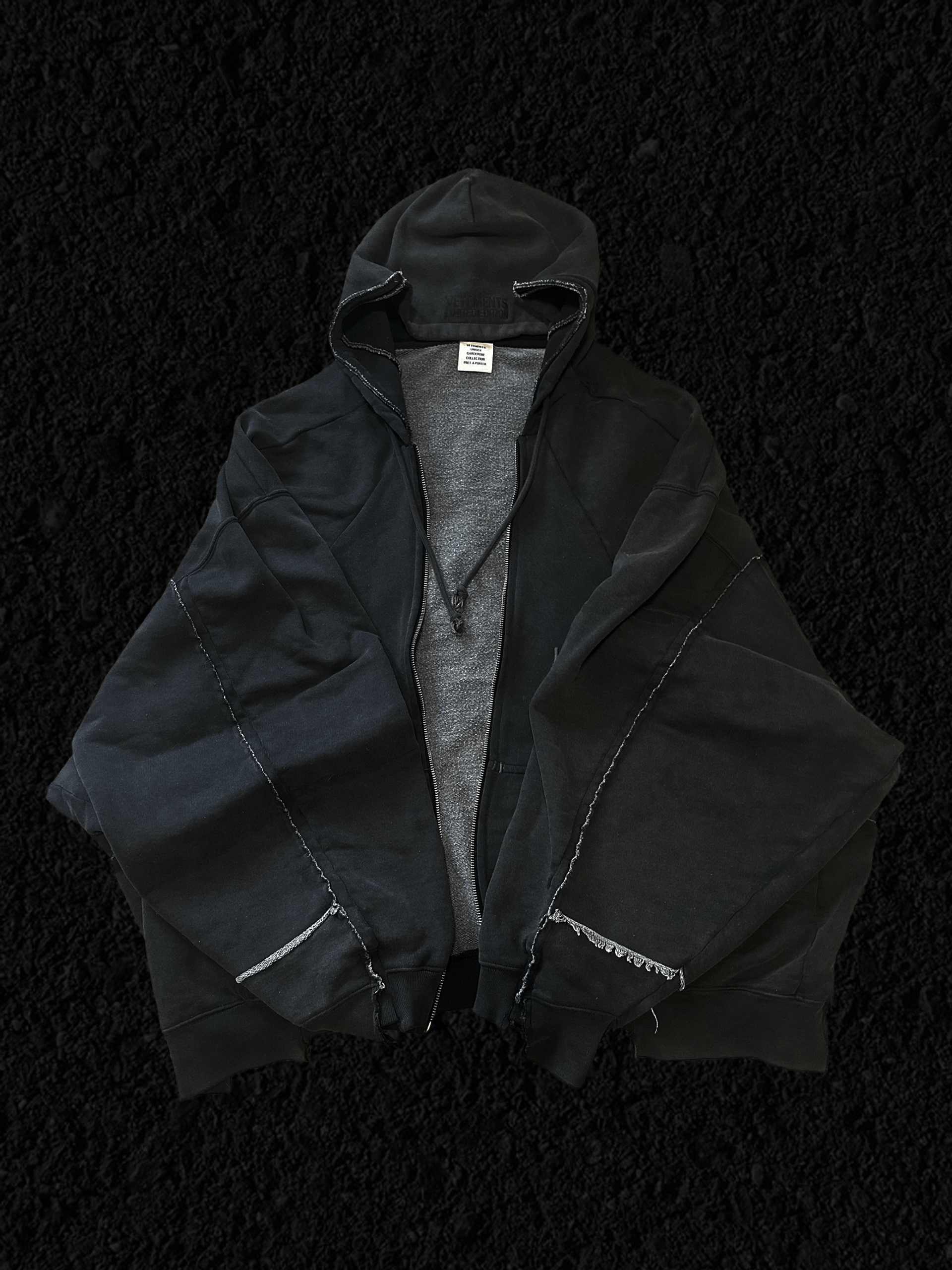 Vetements Vetements Cut Up Deconstructed Logo Zip Up Hoodie Size US M / EU 48-50 / 2 - 2 Thumbnail
