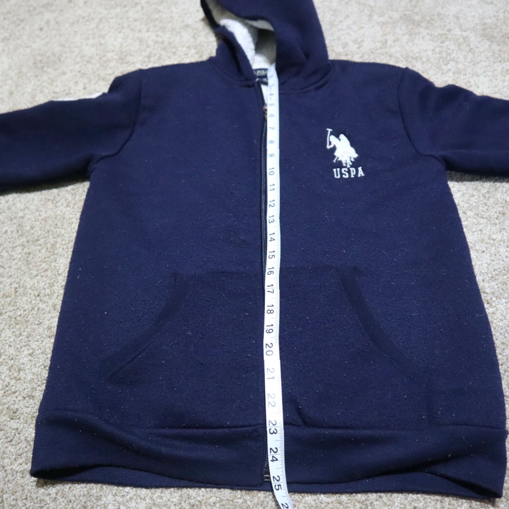 Vintage US Polo Assn Jacket Blue Solid Lined Casual Hooded Full Zip Size 18 Mens Size US M / EU 48-50 / 2 - 7 Thumbnail