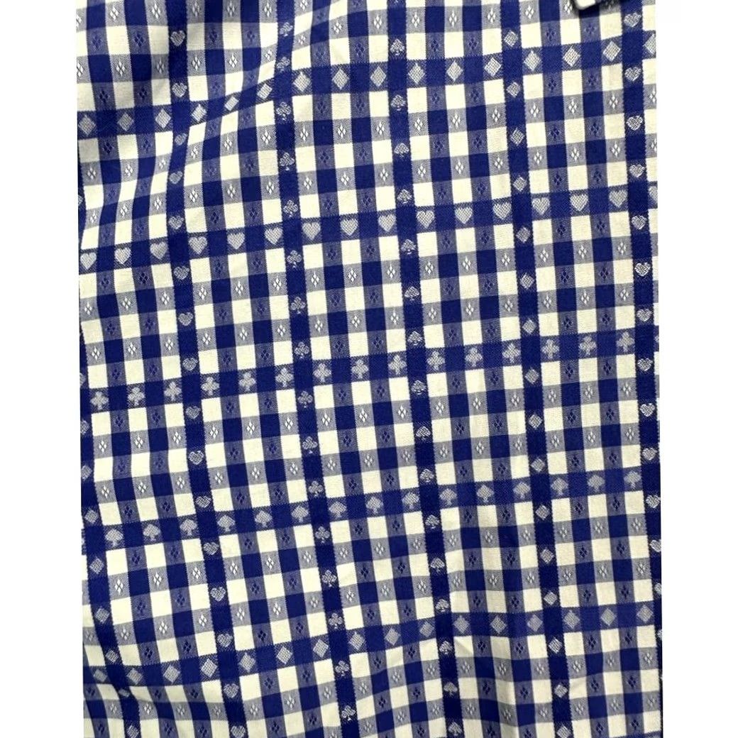 Robert Graham Robert Graham Shirt Mens XL Purple Checkered Dress Shirt Button Up French Cuff Long Sleeve Vintage No Size 46R - 7 Thumbnail