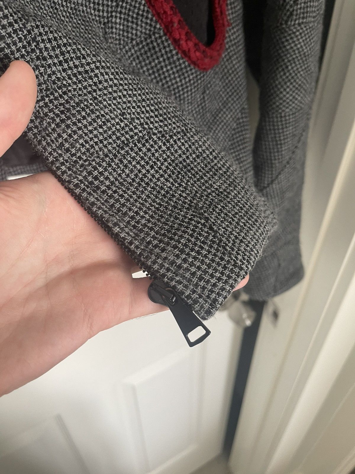 NAMESAKE AW21 Contour Line Grey & Red Wool Jacket Size US M / EU 48-50 / 2 - 9 Thumbnail