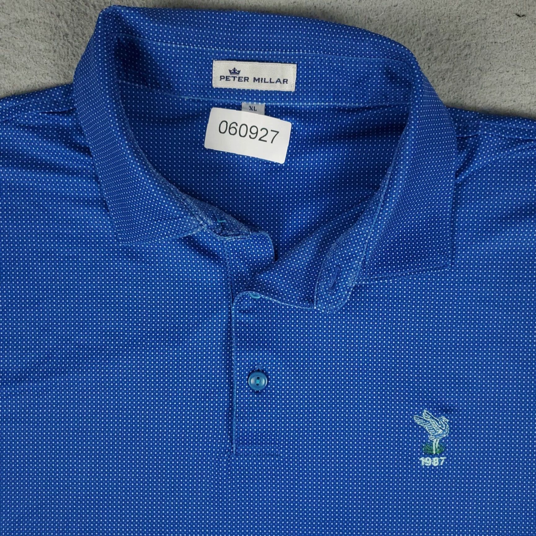 Peter Millar Peter Millar Polo Shirt Mens XL Blue Golf Casual Short Sleeve Polo Size US XL / EU 56 / 4 - 2 Thumbnail