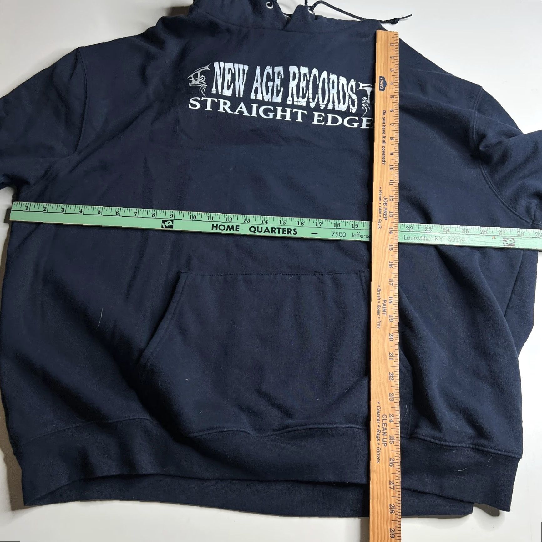 Champion Champion Hoodie Mens 3XL Blue Fleece New Age Records Straight Edge Punk Rock Graphic Print Size US XXL / EU 58 / 5 - 6 Thumbnail