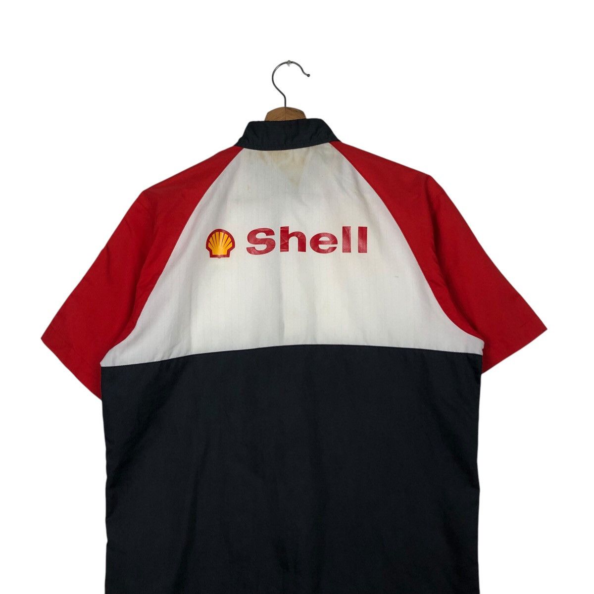 Japanese Brand × Vintage 📌Vintage Worker Shirt Racing Shell Big Logo Rare Style Size US M / EU 48-50 / 2 - 10 Thumbnail