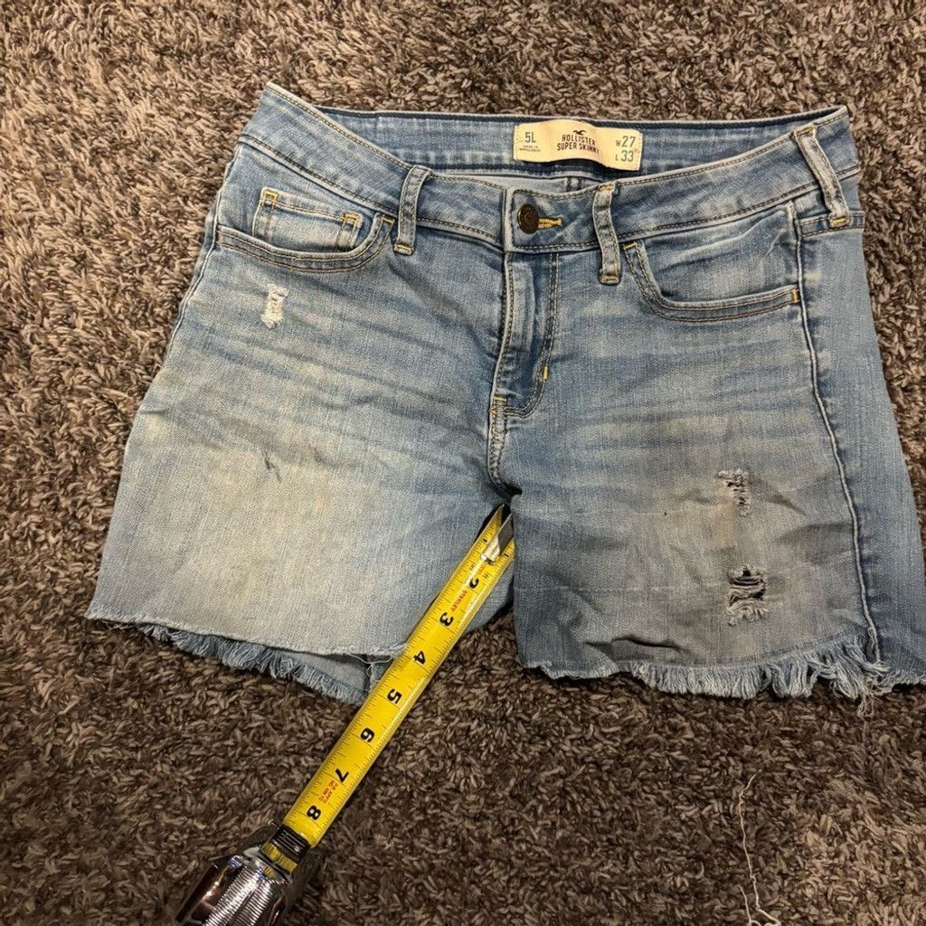 Hollister Distressed Hollister Denim Cutoff Shorts Size 27" / US 4 / IT 40 - 1 Thumbnail