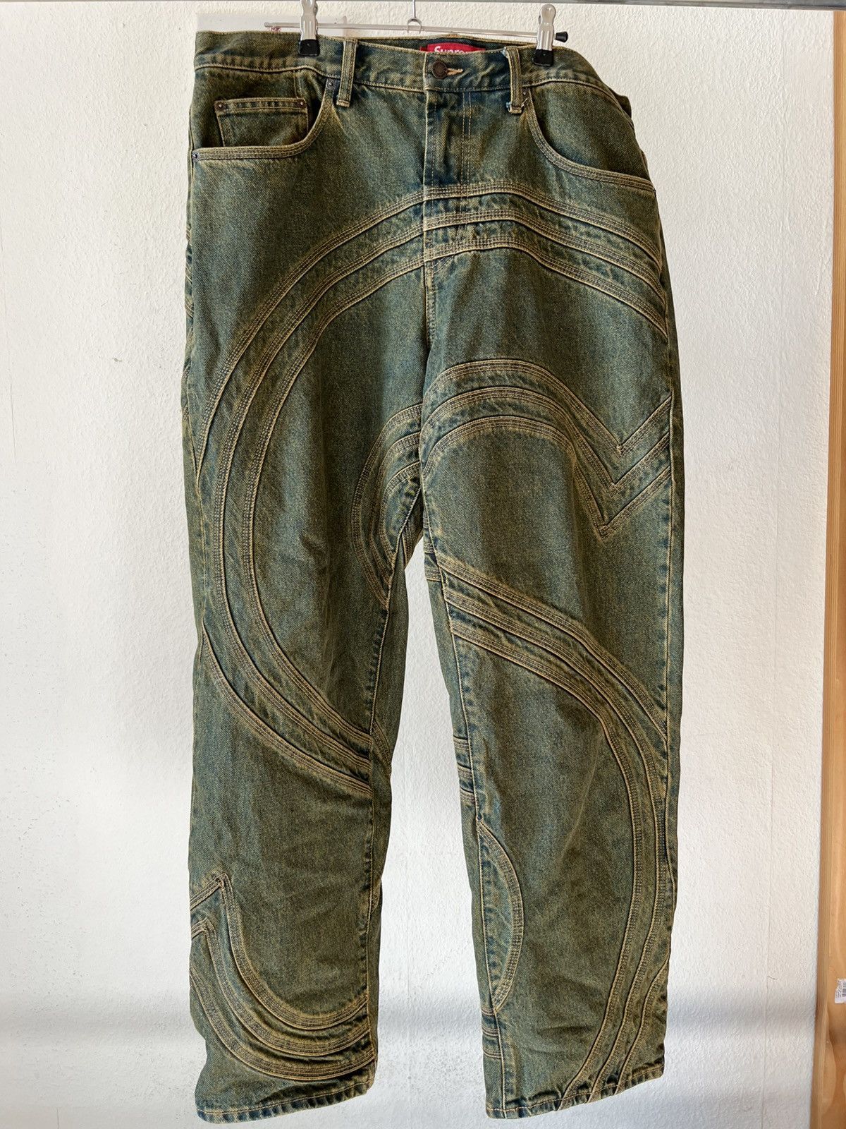 Supreme S Logo Loose Fit Jean Dirty
