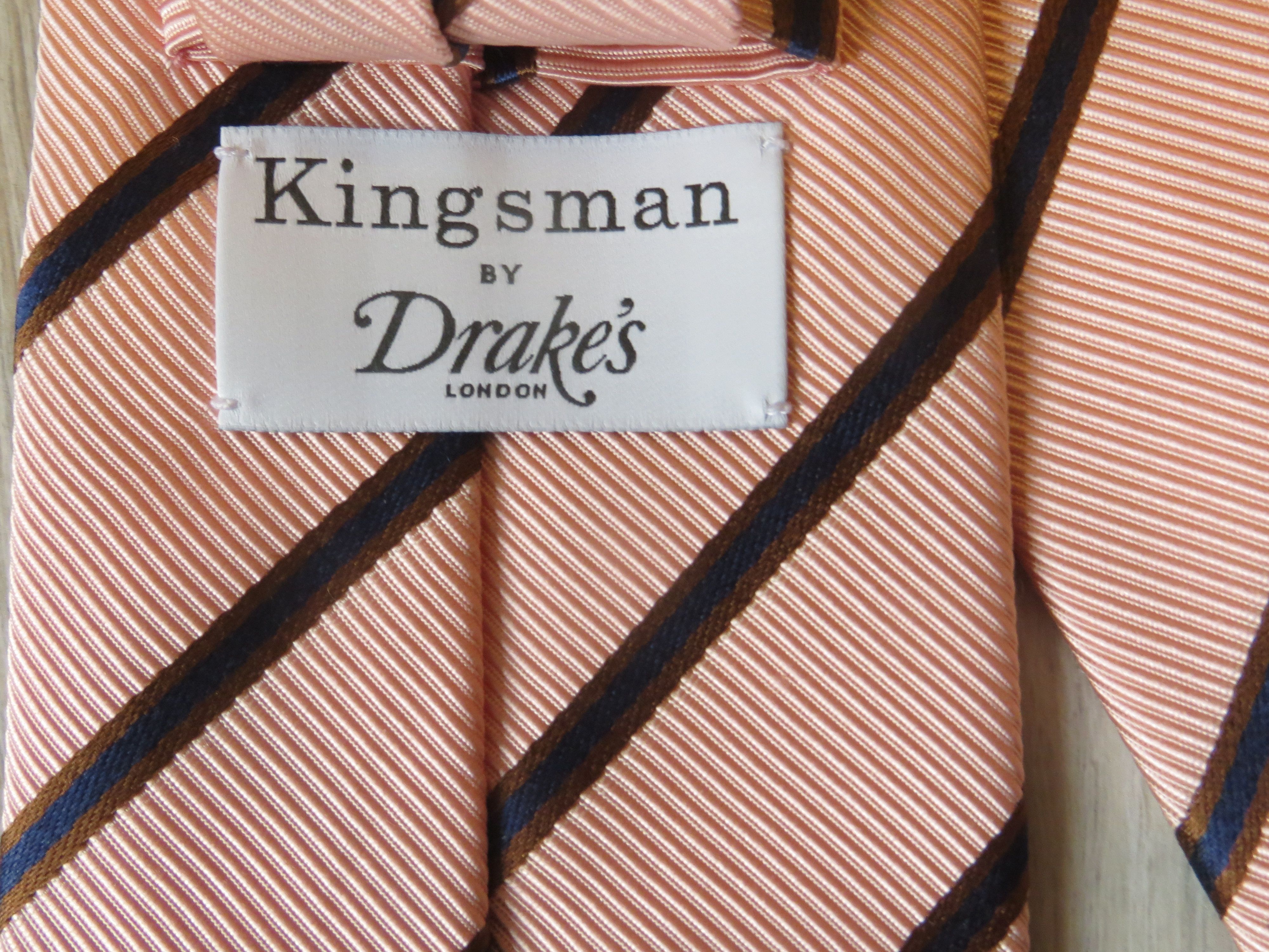Drake's × Kingsman PNK STRIPPED KINGSMAN TIE Size ONE SIZE - 2 Thumbnail