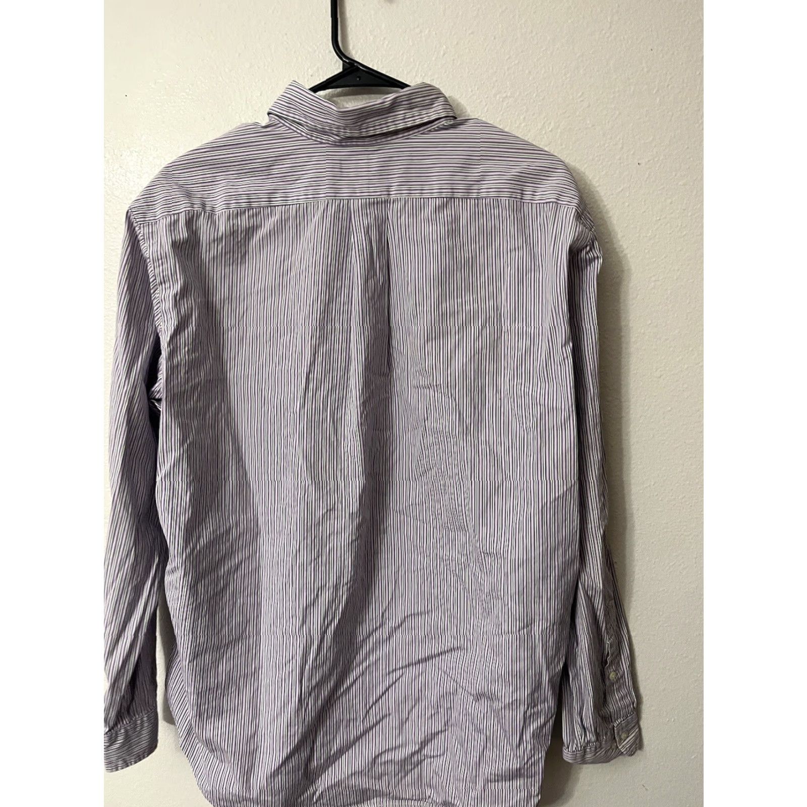 Polo Ralph Lauren VINTAGE Polo Ralph Lauren Dress Shirt Mens Regular 16.5 Purple Striped Regent Classic Fit Size 42R - 2 Thumbnail