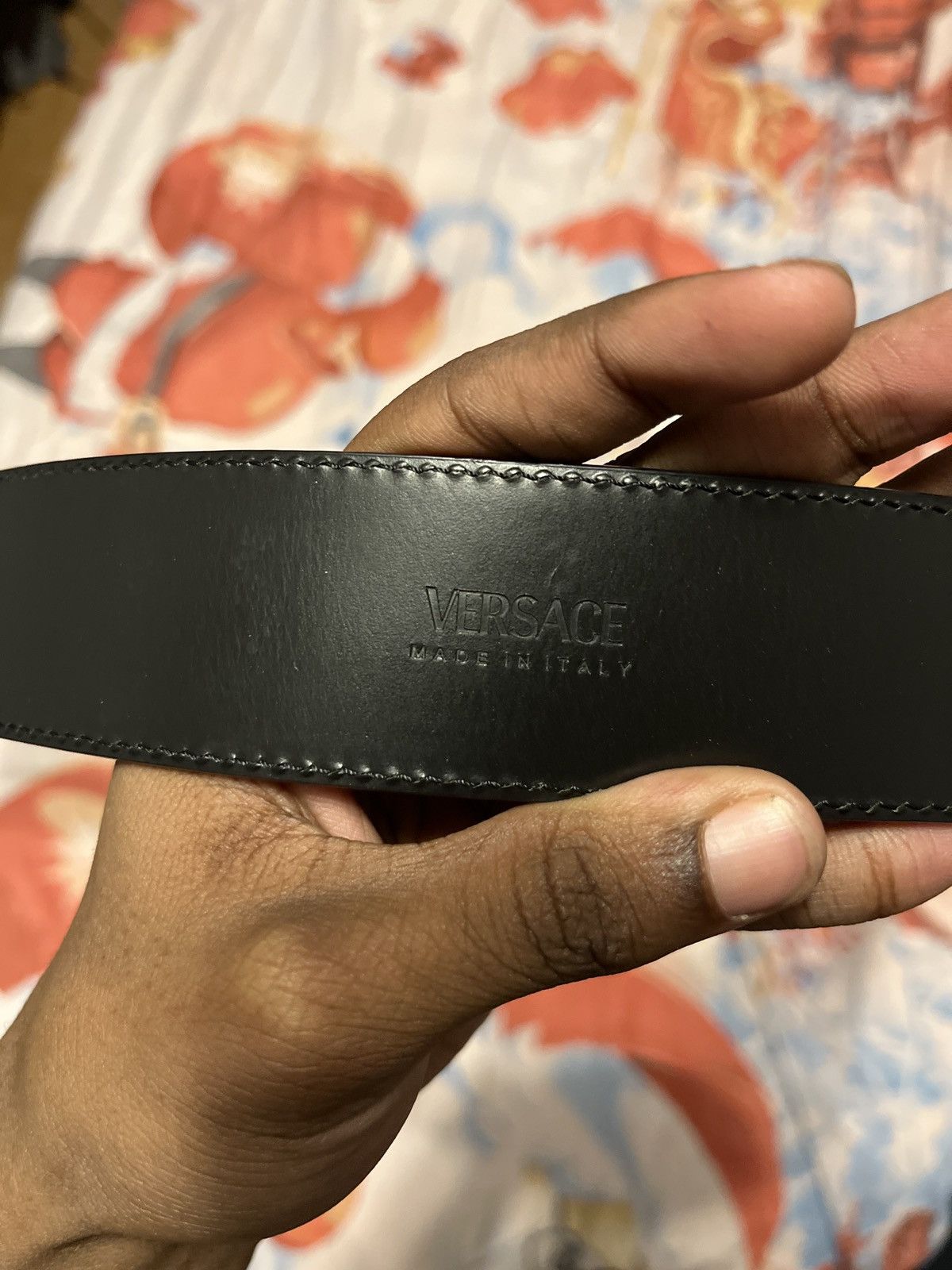 Versace Black & Gold versace la medusa leather belt Size 30 - 6 Thumbnail