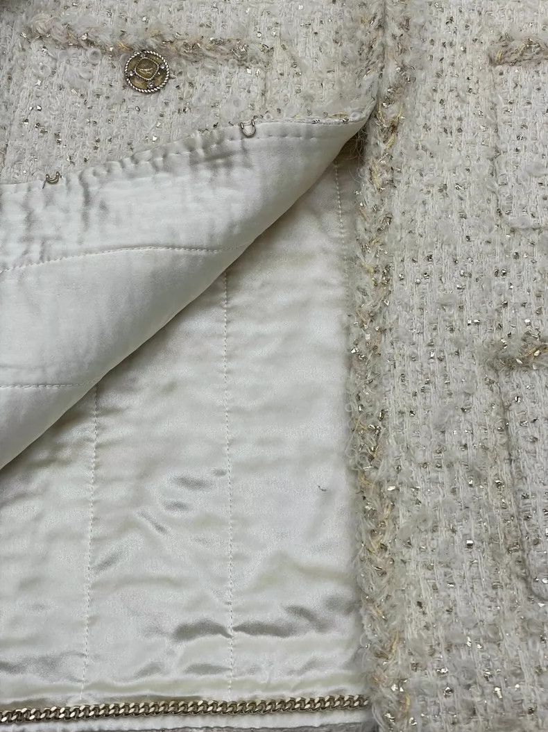 Chanel Chanel Egyptian series white gold silhouette jacket 2504-Ne Size XS / US 0-2 / IT 36-38 - 5 Thumbnail
