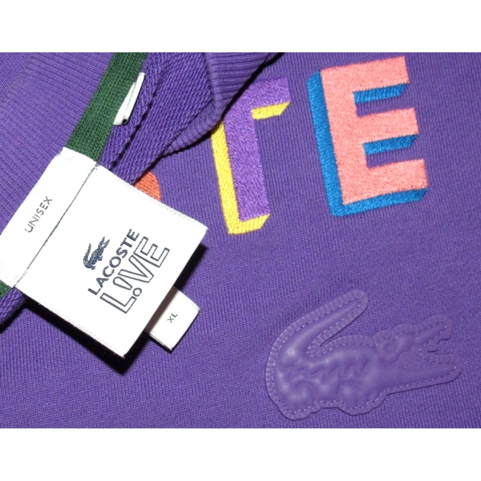 Vintage LACOSTE LIVE Purple Cotton Embroidered Sweater Unisex XL Pullover Mens Size US XL / EU 56 / 4 - 4 Thumbnail