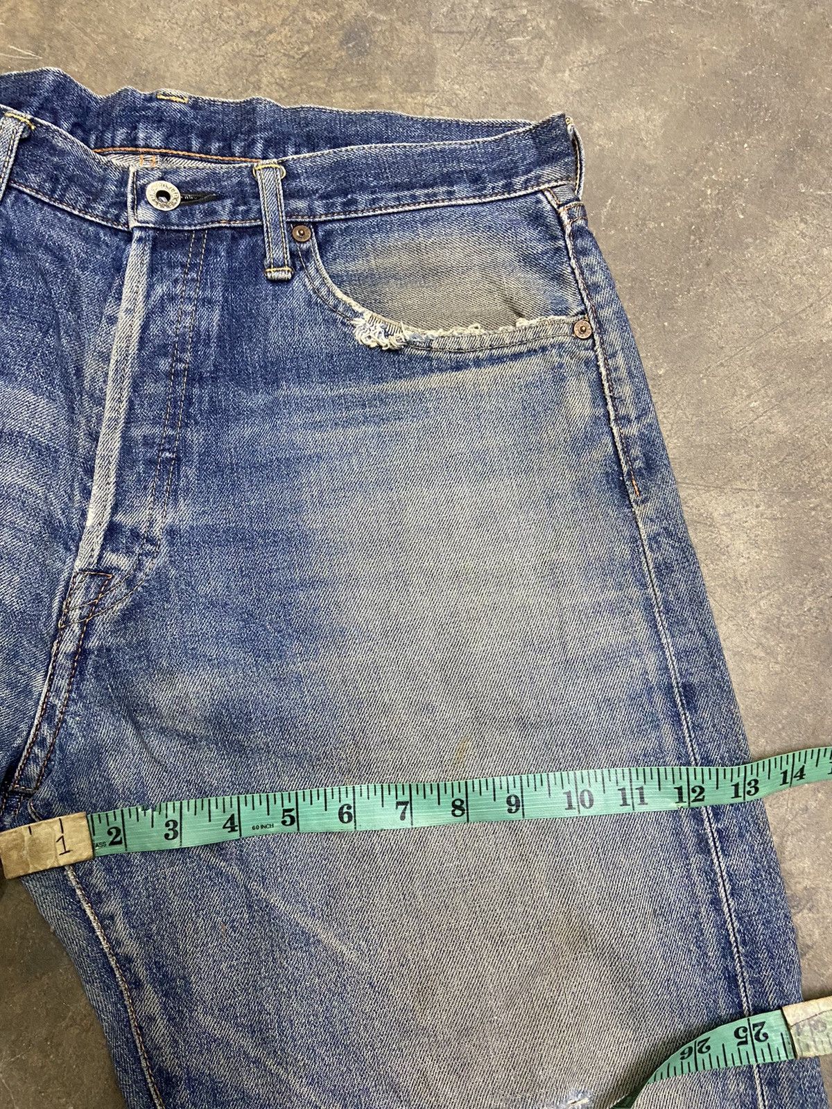 Beauty Beast 🔥 Vintage Bobson jeans distressed denim selvedge if 6 was 9 Size US 35 - 7 Thumbnail