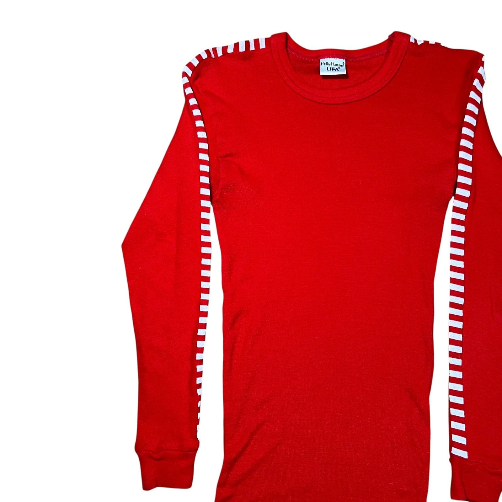 Helly Hansen × Vintage 80s Helly Hansen red checkered print longsleeve thermal Size US S / EU 44-46 / 1 - 4 Thumbnail