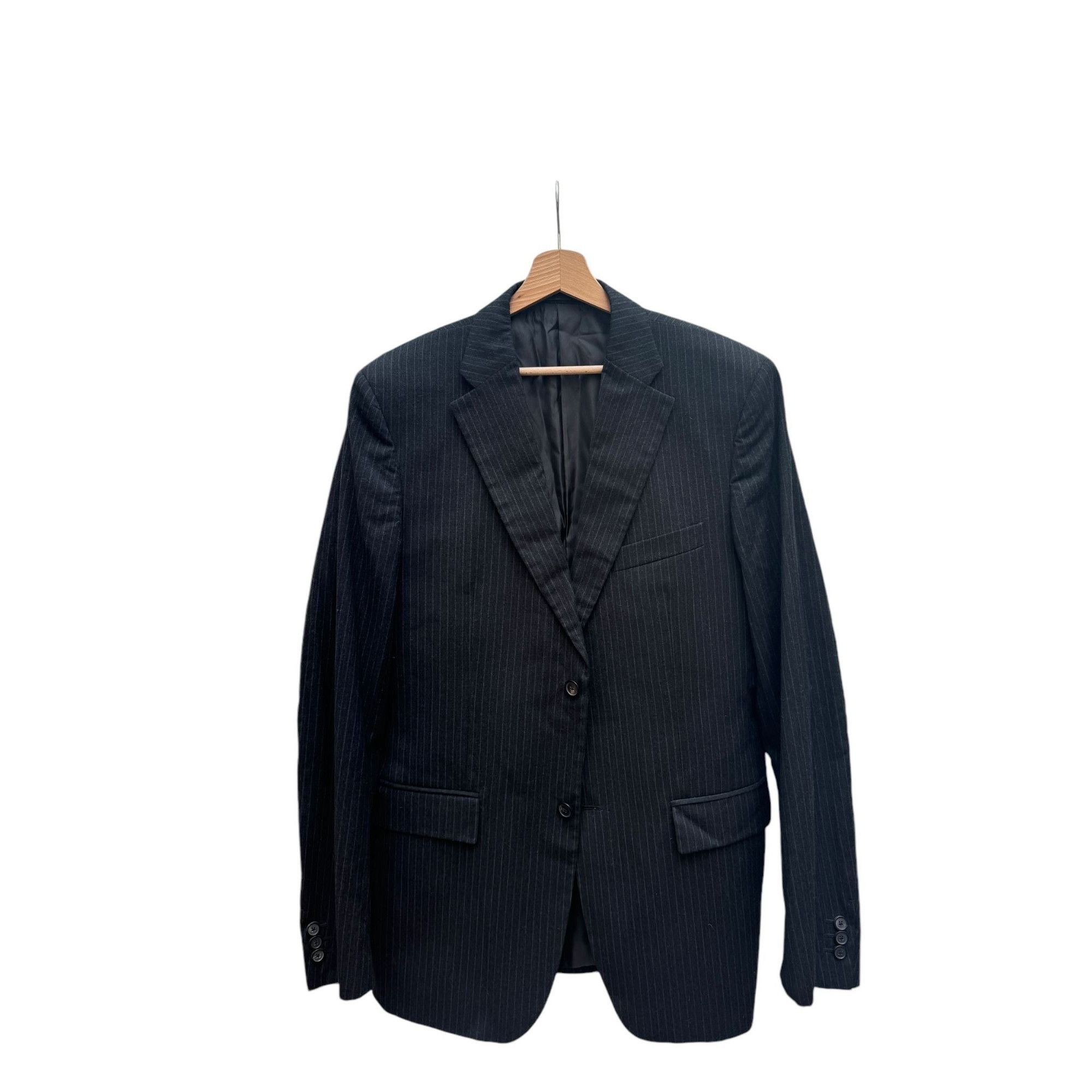 Jil Sander Dark Grey Striped Wool Suit Size 42R - 1 Thumbnail