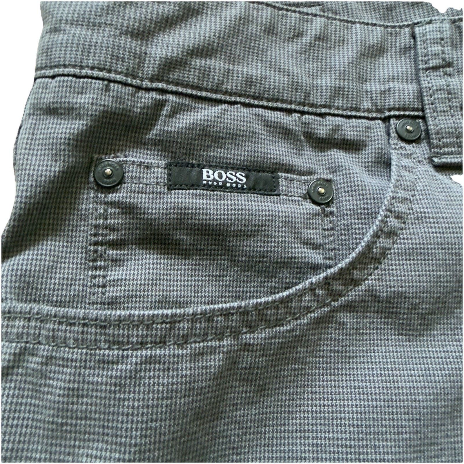 Hugo Boss Hugo Boss Maine Regular Fit Grey Micro-Pattern Pants 36x34 Size US 36 / EU 52 - 10 Thumbnail